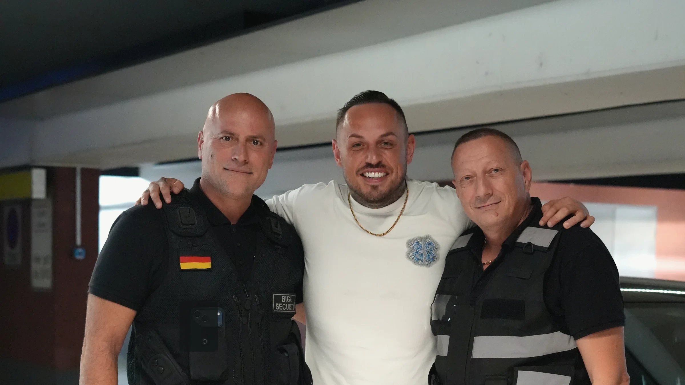 Benny von WeWin mit Marc und einem BIGA-Mitarbeiter beim gemeinsamen Fototermin.